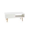 41.34 "rattan Coffee table - White