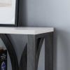 Modern Console Table with Three Open Shelves - Grey and White