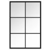 Wall Mirror Black 23.6"x15.7" Metal