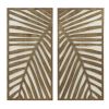 Two-tone 2-piece Wood Panel Wall Decor Set