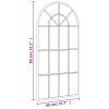 Wall Mirror Black 15.7"x31.5" Arch Iron