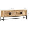 TV Stand 55.1"x11.8"x19.7" Solid Wood Mango