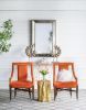 Modern Accent Chair Dining Chairs, Accent Chair for Living Room Dining Room Kitchen, 23" x 24" x 36"(Orange)