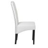 Dining PU Chair with Solid Wood Legs;  18.11" L x 24.01" W x 40.95" H White