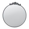 36" x 39" Classic Design Mirror with Round Shape and Baroque Inspired Frame for Bathroom, Entryway Console Lean Against Wall