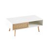 41.34 "rattan Coffee table - White