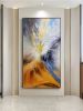 Gold Foil Picture Art Hand Painted Modern Abstract Oil Painting Canvas Wall Art Living Room Home Decor Painting