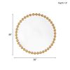 Beaded Round Wall Mirror 36"D