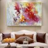 Hand oil painting Wall Art Canvas Prints Painting Artwork Picture Abstract Knife Painting Red Seascape Home Decoration