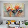 Hand oil painting Wall Art Canvas Prints Painting Artwork Picture Abstract Knife Painting Red Seascape Home Decoration