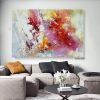 Hand oil painting Wall Art Canvas Prints Painting Artwork Picture Abstract Knife Painting Red Seascape Home Decoration