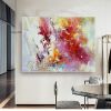 Hand oil painting Wall Art Canvas Prints Painting Artwork Picture Abstract Knife Painting Red Seascape Home Decoration