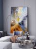 Gold Foil Picture Art Hand Painted Modern Abstract Oil Painting Canvas Wall Art Living Room Home Decor Painting